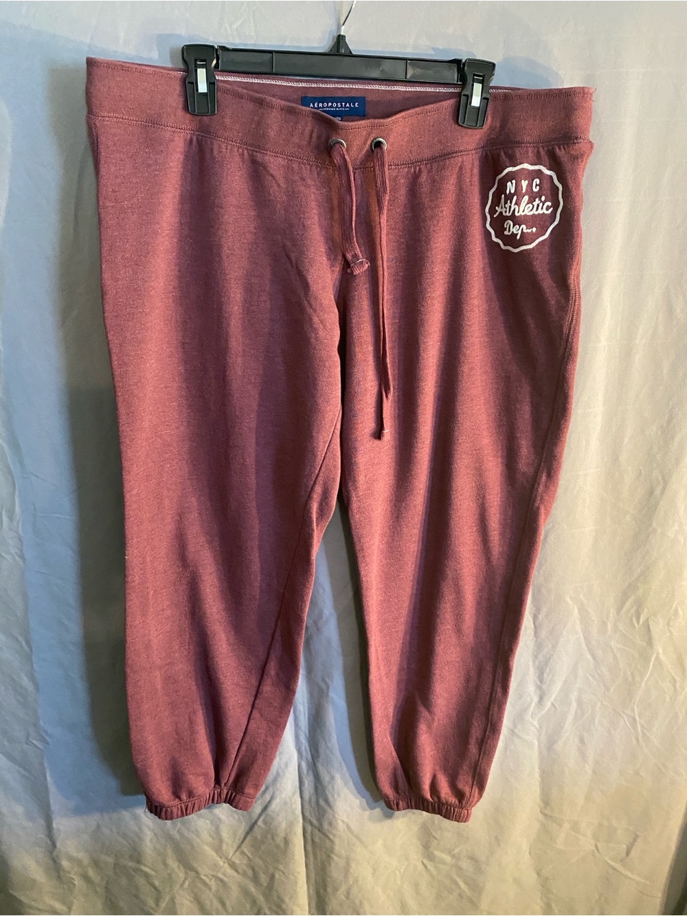 Aeropostale Rose-Mauve Women's Jogger Sweatpants with NYC Athletic Patch